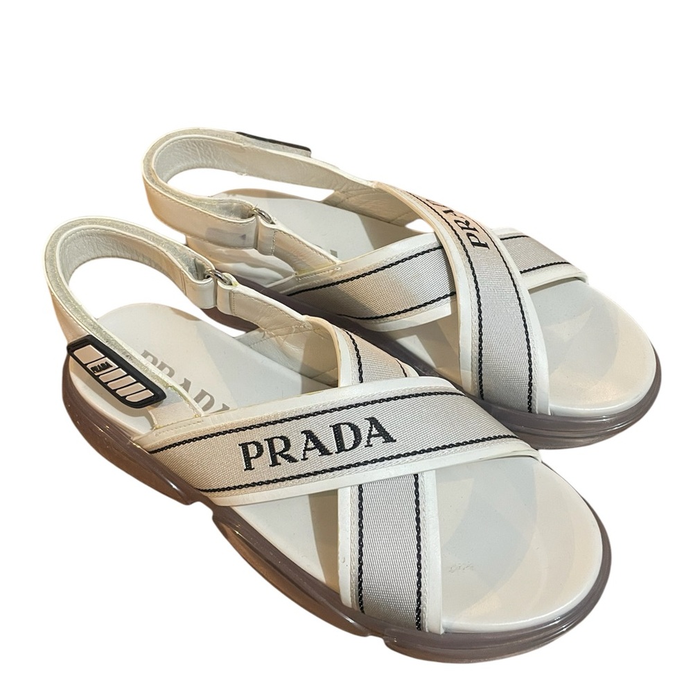 Prada Cloudbust Sandals White